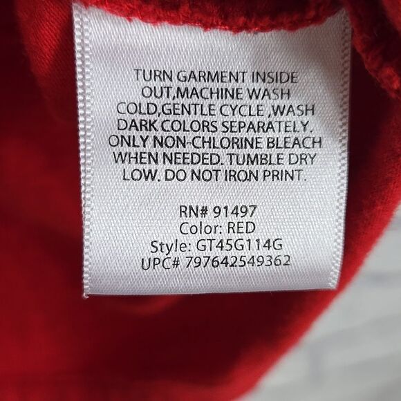 Jingle Bells Women Christmas Short Sleeve T-shirt M 8-10 Festive Red Holiday Tee - Picture 5 of 7